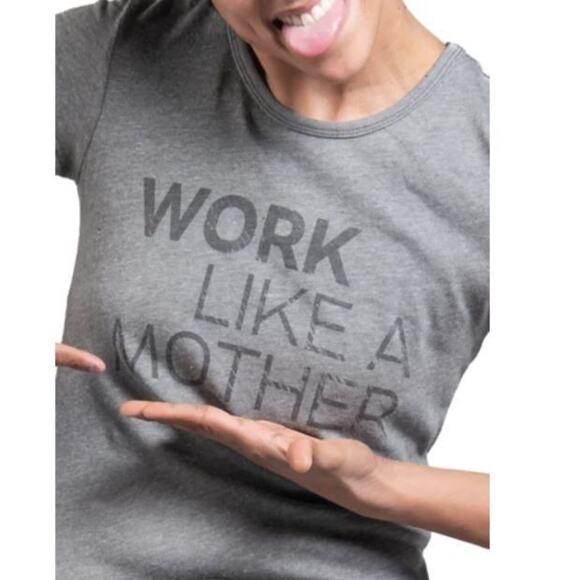 Dovetail Workwear Women's Work Like A Mother Tee in Vintage Charcoal Small $29 - Picture 1 of 4